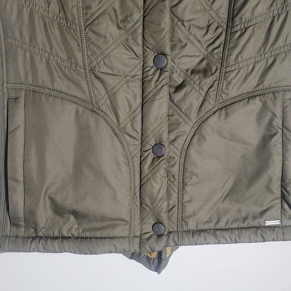 Prana Fleece Sherpa Lined Quilted Vest Women's Large L Green Outdoor Gorpcore - Picture 6 of 13